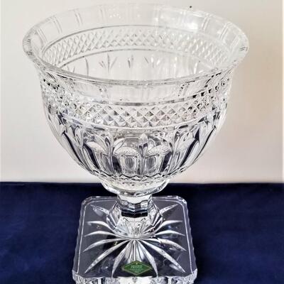 Lot #201  Lovely SHANNON crystal Footed Compote
