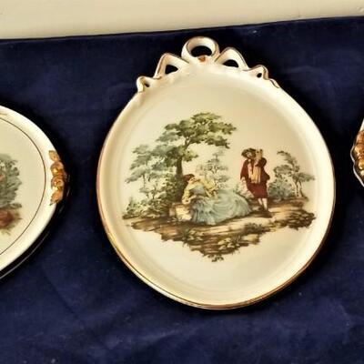 Lot #202  3 Pieces Transferware Wall plaques - West Germany