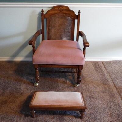Vintage Chair with Foot Stool