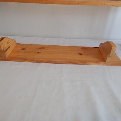 Wood shelves