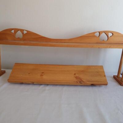 Wood shelves