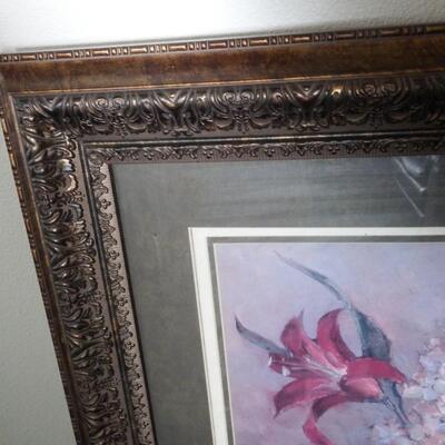 Large Serve the Lord Framed Picture