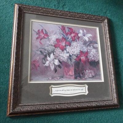 Large Serve the Lord Framed Picture