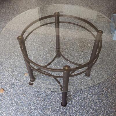 Round Glass Table.