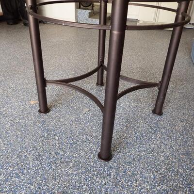 Round Glass Table.