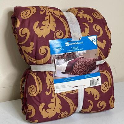 NEW FQ 3 Piece Microfiber Comforter Set