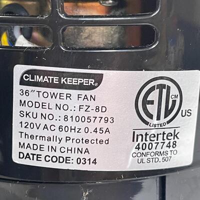 36” CLIMATE KEEPER Tower Fan