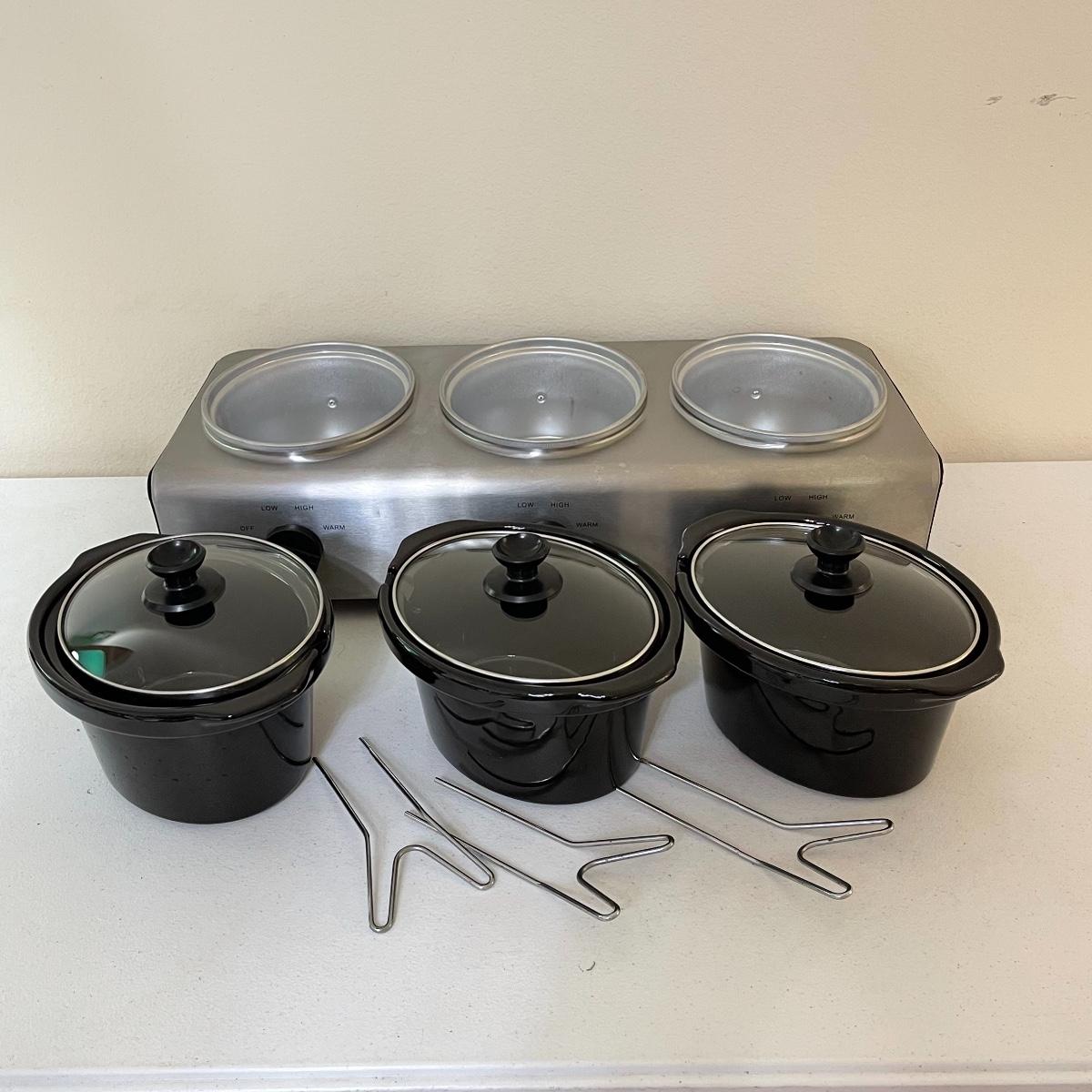 BELLA Triple Slow Cooker