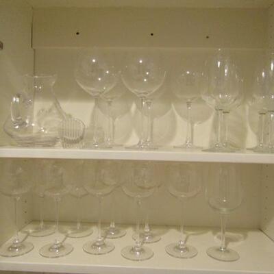Large Group of Glass/Crystal Bar Ware- Great for Entertaining!