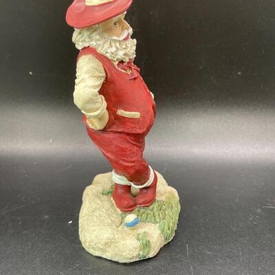 Golf Croquet Playing Santa Claus Figurine