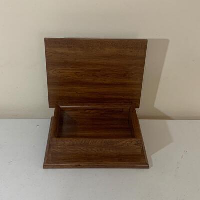 Wood Trinket Box with American Pride Eagle Lid by Ruane Manning