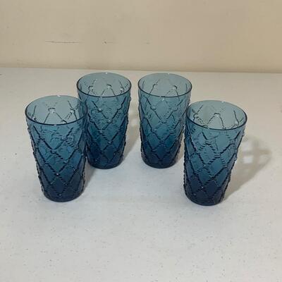 NWT -Set of (4) Blue Glasses 