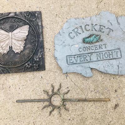 Lot 39. O: Yard Decor Cast Iron & More: Metal Dragon, Plant Tower, Fairies and More 