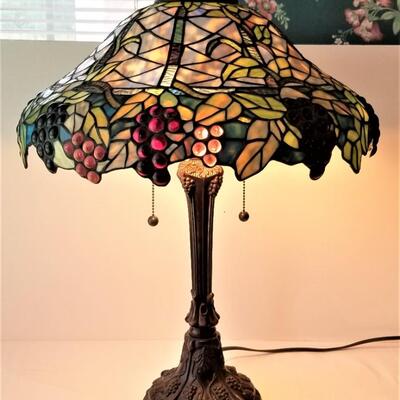 Lot #208  Contemporary Tiffany-style Table Lamp