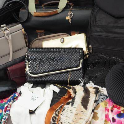 Lot 79 purses, wallets, gloves, scarves