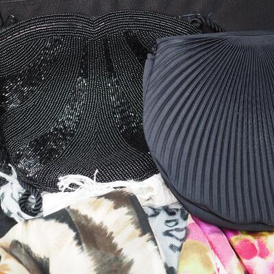 Lot 79 purses, wallets, gloves, scarves