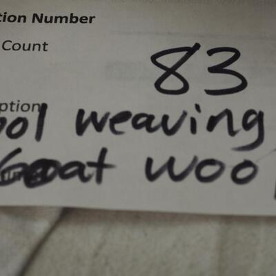 lot 83 wool and weaving