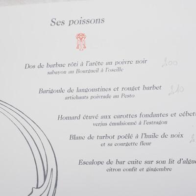 Lot 85 Maxim's of Paris menu and mits