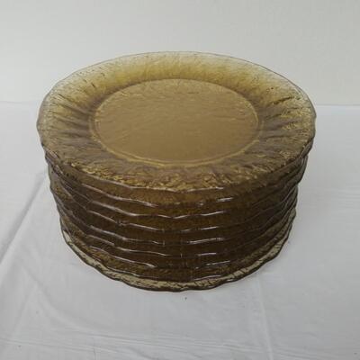 Amber Glass Unmarked dessert dishes