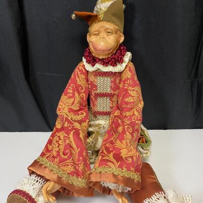 Wayne Kleski Katherine's Collection Vintage Retired Monkey Jester Doll
