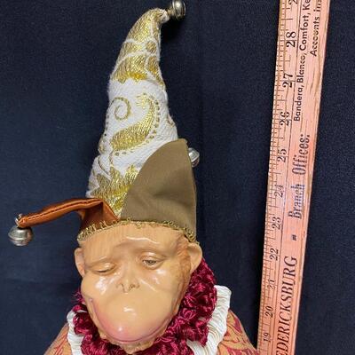 Wayne Kleski Katherine's Collection Vintage Retired Monkey Jester Doll