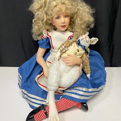 Jane Bradbury Alice In Wonderland Doll with Rabbit #0253/1500