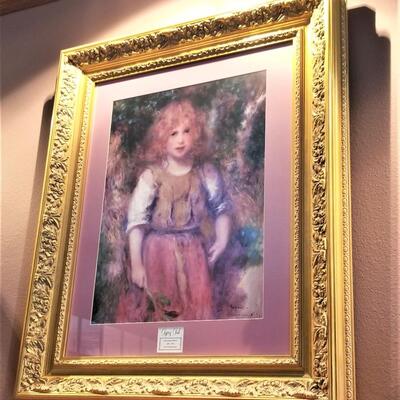 Lot #219 Renoir "Gypsy Girl" Print in Frame