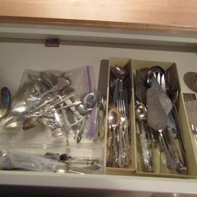 Variety of Flatware/Serving Pieces- Mostly Silver Plated- More Than 100 Pieces