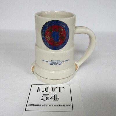 WI Fire Chief's Association 53rd Anniversary Tall Mug 1981