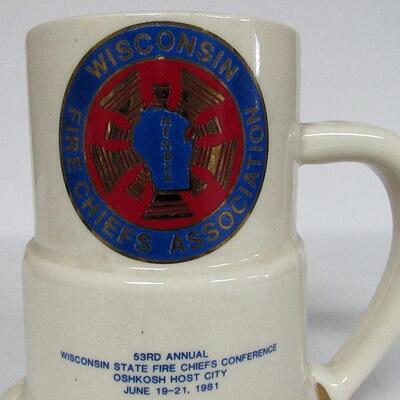 WI Fire Chief's Association 53rd Anniversary Tall Mug 1981