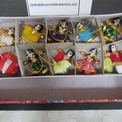 Boxed Set Tiny Cloth Dolls Made in India