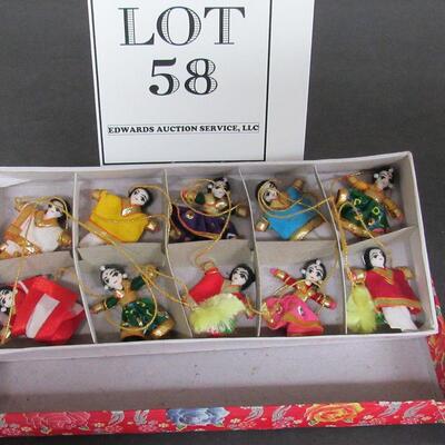 Boxed Set Tiny Cloth Dolls Made in India