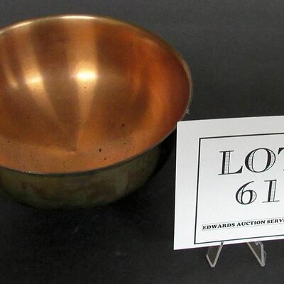Older Quality Copper Bowl 7 1/4" Made in Portugal, Lots of Great Patina.  Read description for more info.