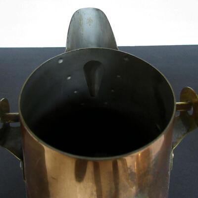 Nice Quality Heavy Copper Coffee Pot Marked Tagus, Made in Portugal.  Read description for more details. 