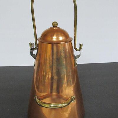 Nice Quality Heavy Copper Coffee Pot Marked Tagus, Made in Portugal.  Read description for more details. 