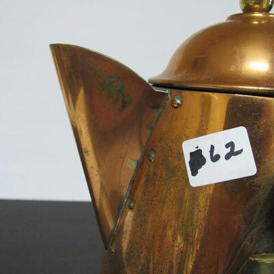 Nice Quality Heavy Copper Coffee Pot Marked Tagus, Made in Portugal.  Read description for more details. 