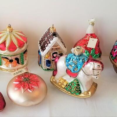 Lot #230  Group of 14 Contemporary Mercury Glass Christmas Ornaments
