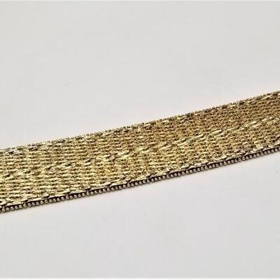 Lot #232  Sterling Silver Bracelet with gold plating - 1 inch wide
