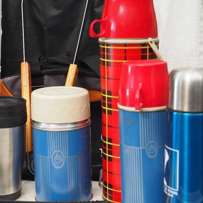 lot 88 Thermos and barbecue tools