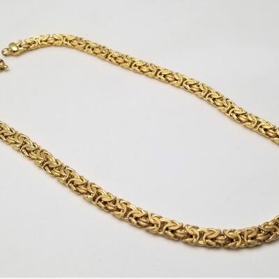 Lot #233  Sterling Silver Necklace with Gold Plating - a beauty