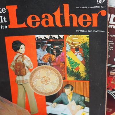 lot 91 Leather scraps and basketry materials