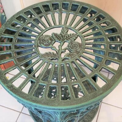 Lot #238  Cast Aluminum Side table - indoor or outdoor