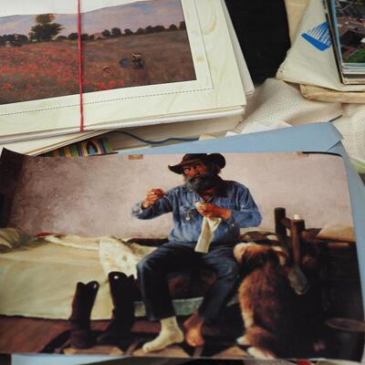 Lot 94 100s of blank greeting cards with envelopes, and postcards