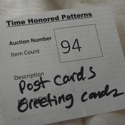 Lot 94 100s of blank greeting cards with envelopes, and postcards