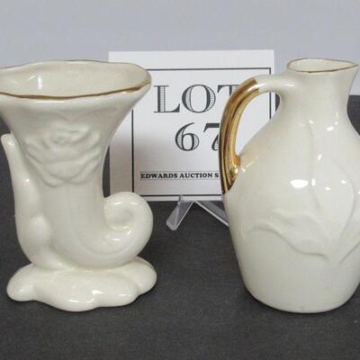 2 Small Vintage Pottery Planters, One May be a Bud Vase