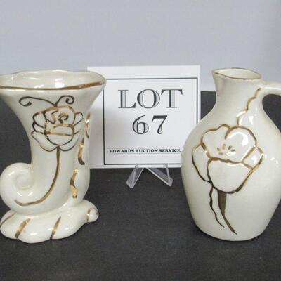2 Small Vintage Pottery Planters, One May be a Bud Vase