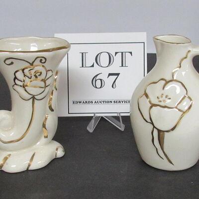 2 Small Vintage Pottery Planters, One May be a Bud Vase