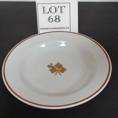 Vintage 9" Rimmed Soup Bowl, Tea Leaf Pattern, Royal Ironstone China, Meakin England