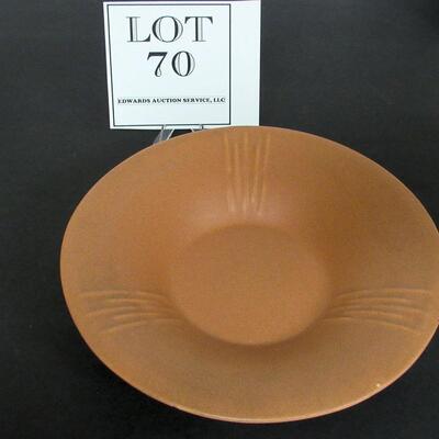 MCM Light Burnt Orange Shallow Bowl.  Read description for more info