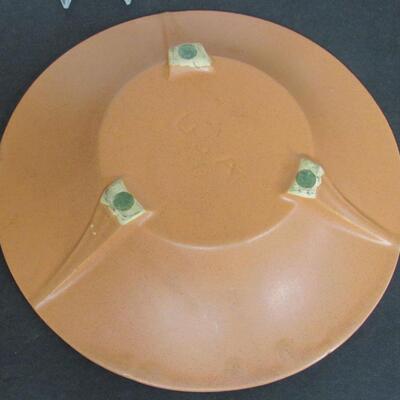 MCM Light Burnt Orange Shallow Bowl.  Read description for more info